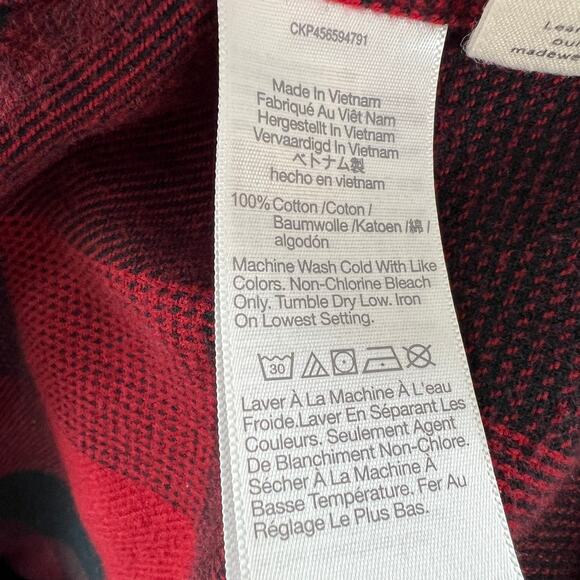 MADEWELL Flannel Oversized Plaid Ex-Boyfriend Shirt Side Button Pockets Size S - Picture 11 of 12